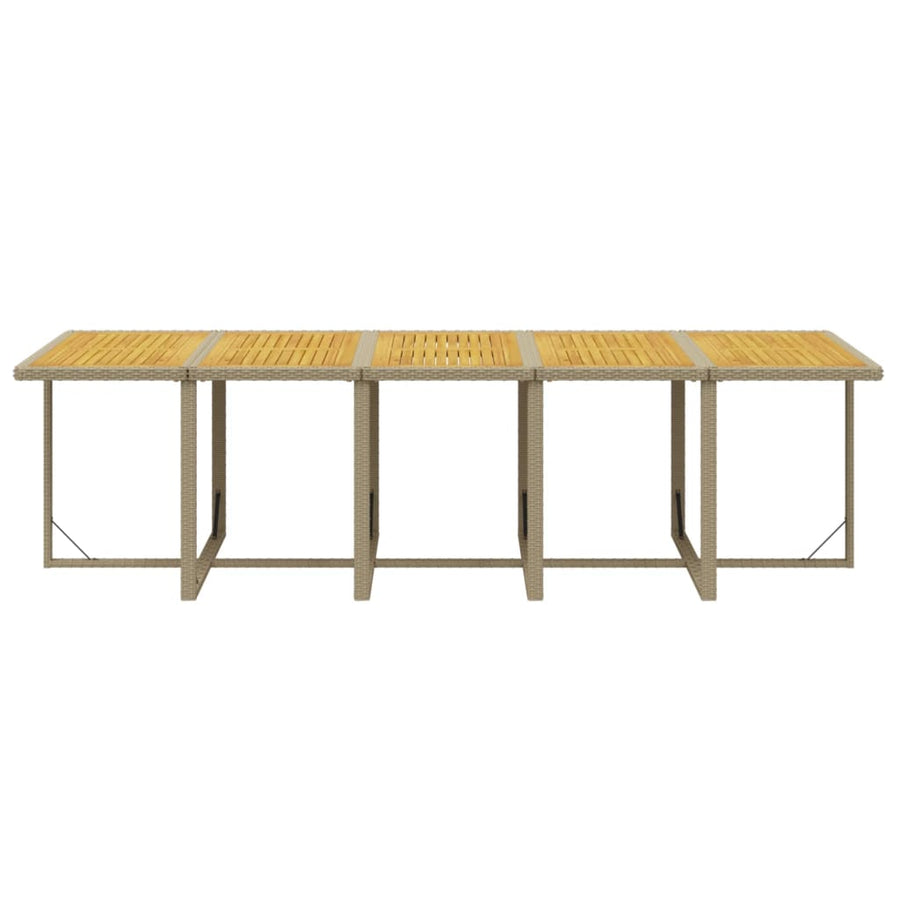 15-Delige Tuinset Met Kussens Poly Rattan Beige Beige en bruin