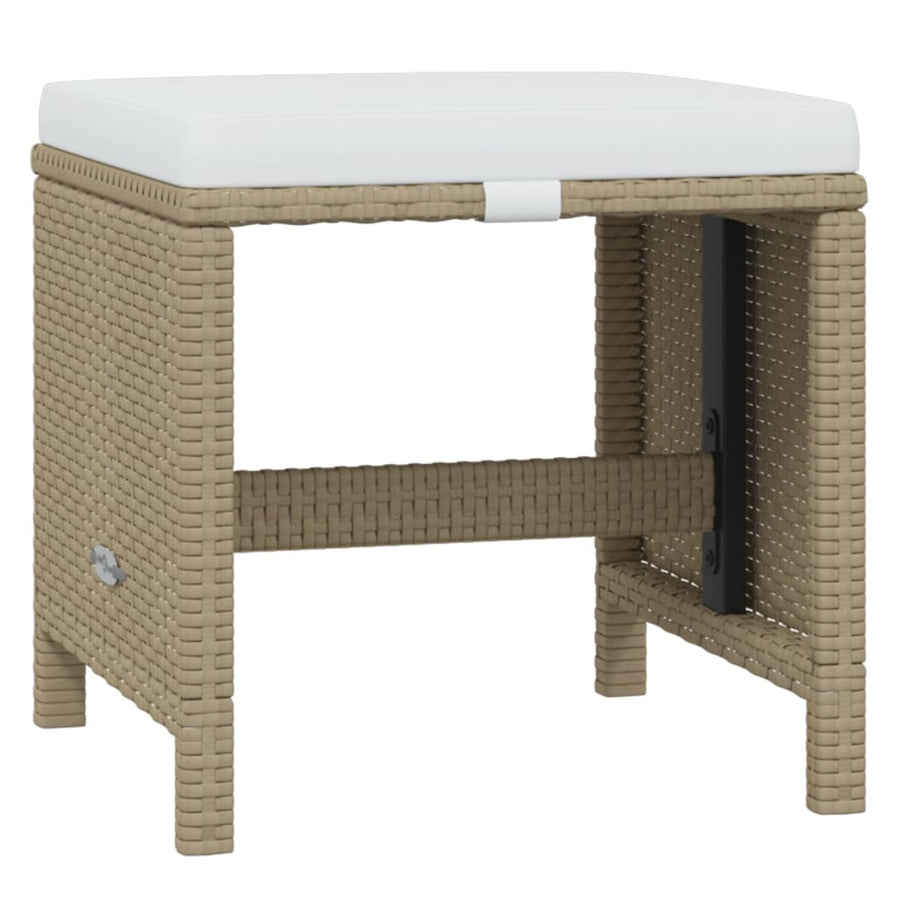 15-Delige Tuinset Met Kussens Poly Rattan Beige Beige en bruin