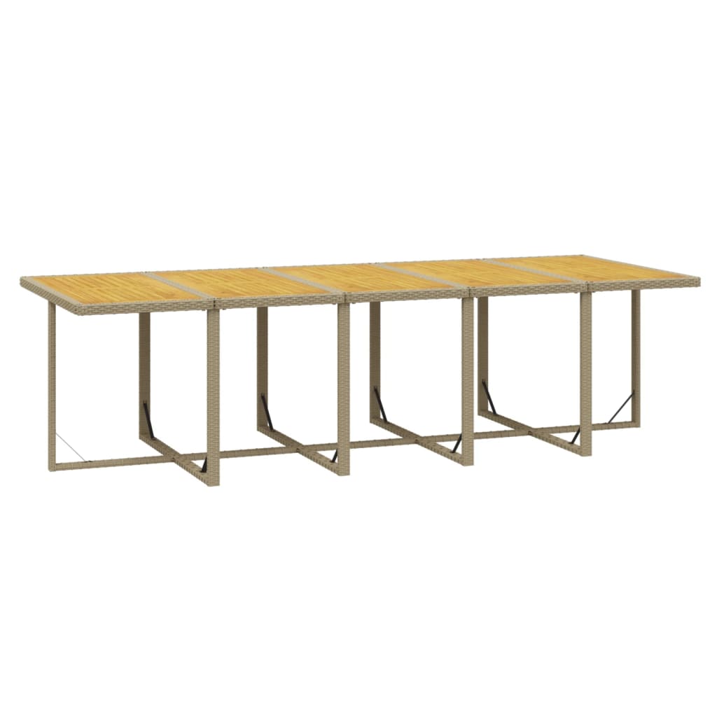 15-Delige Tuinset Met Kussens Poly Rattan Beige Beige en bruin