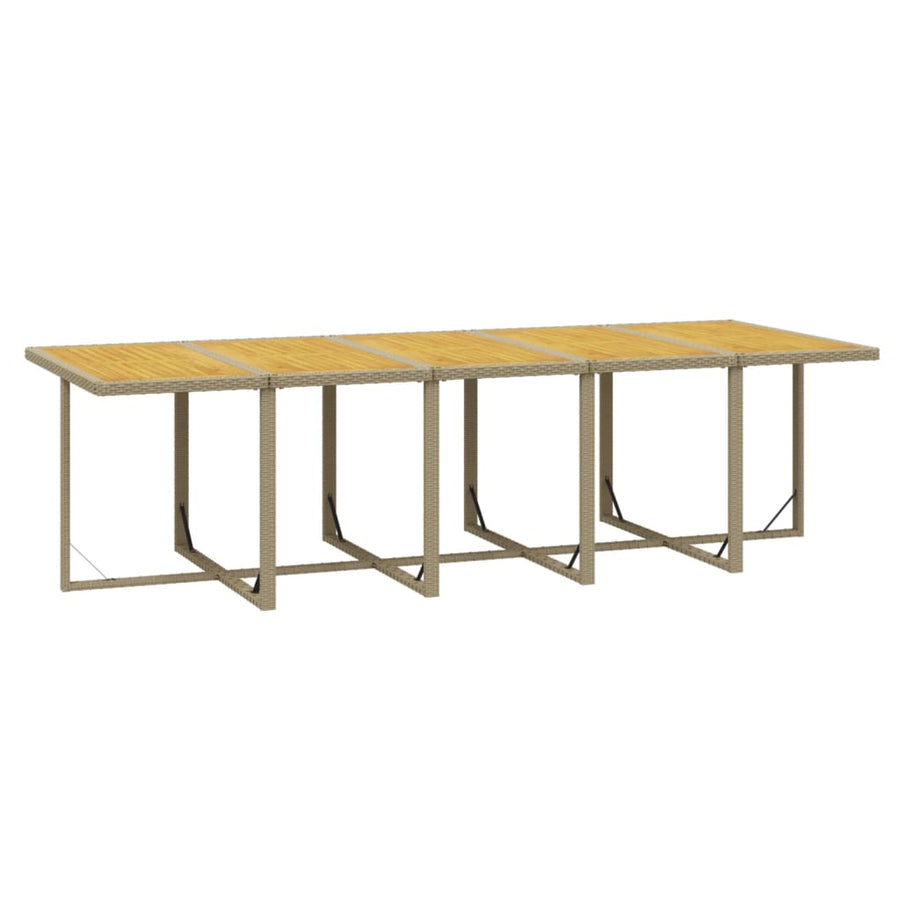 15-Delige Tuinset Met Kussens Poly Rattan Beige Beige en bruin