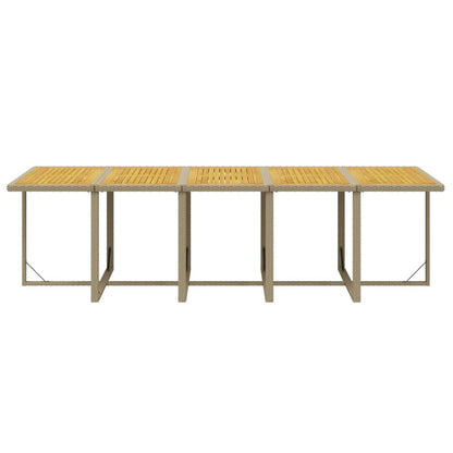 15-Delige Tuinset Met Kussens Poly Rattan Beige Beige en bruin