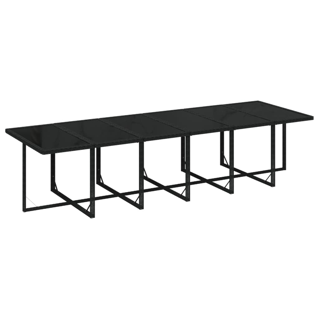 13-Delige Tuinset Met Kussens Poly Rattan Zwart 1