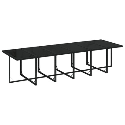13-Delige Tuinset Met Kussens Poly Rattan Zwart 1