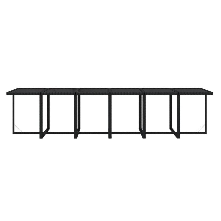 17-Delige Tuinset Met Kussens Poly Rattan Zwart 1