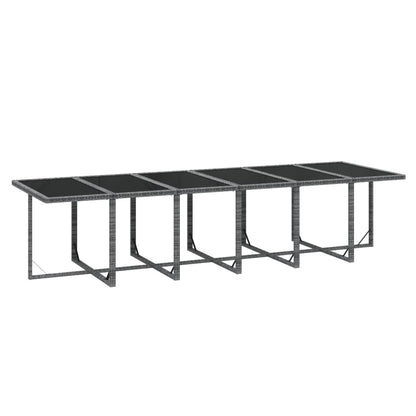 13-delige Tuinset met kussens poly rattan grijs