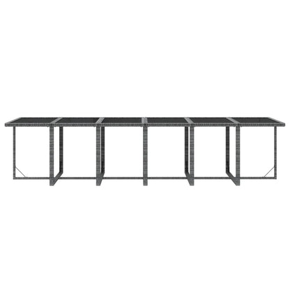 13-delige Tuinset met kussens poly rattan grijs