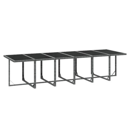 17-delige Tuinset met kussens poly rattan grijs