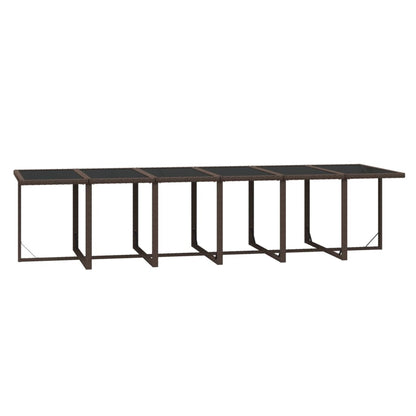 13-Delige Tuinset Met Kussens Poly Rattan Bruin Bruin en zwart