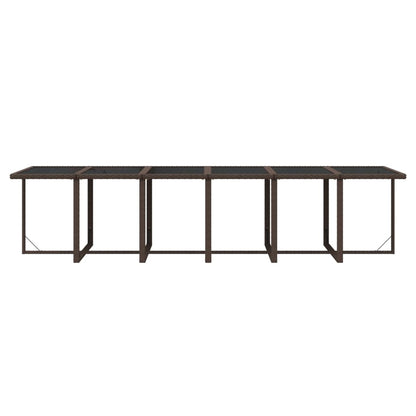 13-Delige Tuinset Met Kussens Poly Rattan Bruin Bruin en zwart