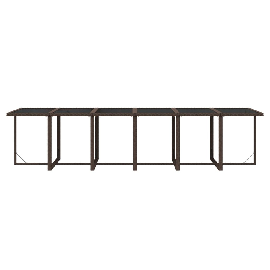 13-Delige Tuinset Met Kussens Poly Rattan Bruin Bruin en zwart