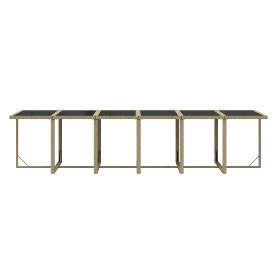 Tuinset Met Kussens Poly Rattan Beige en zwart
