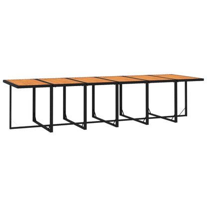 Tuinset Met Kussens Poly Rattan Zwart en bruin