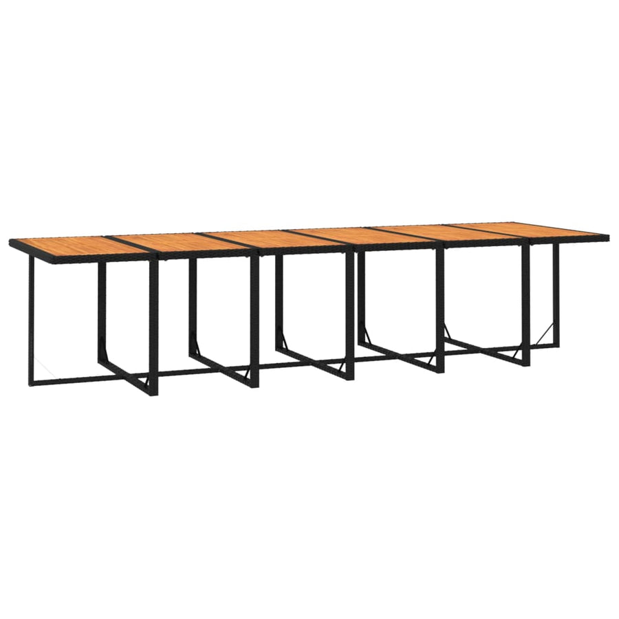 Tuinset Met Kussens Poly Rattan Zwart en bruin