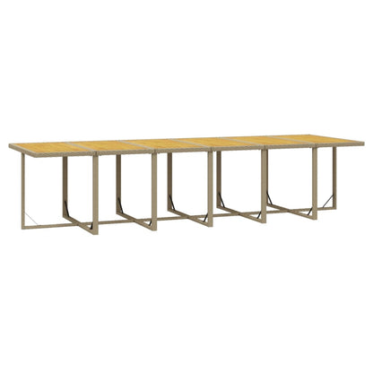 13-Delige Tuinset Met Kussens Poly Rattan Beige Beige en bruin