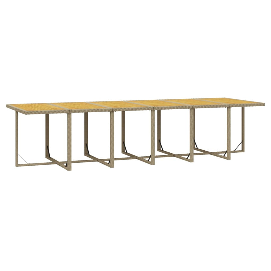 13-Delige Tuinset Met Kussens Poly Rattan Beige Beige en bruin
