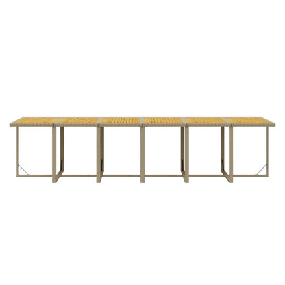 13-Delige Tuinset Met Kussens Poly Rattan Beige Beige en bruin