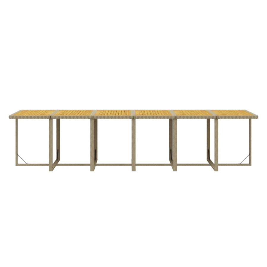 13-Delige Tuinset Met Kussens Poly Rattan Beige Beige en bruin