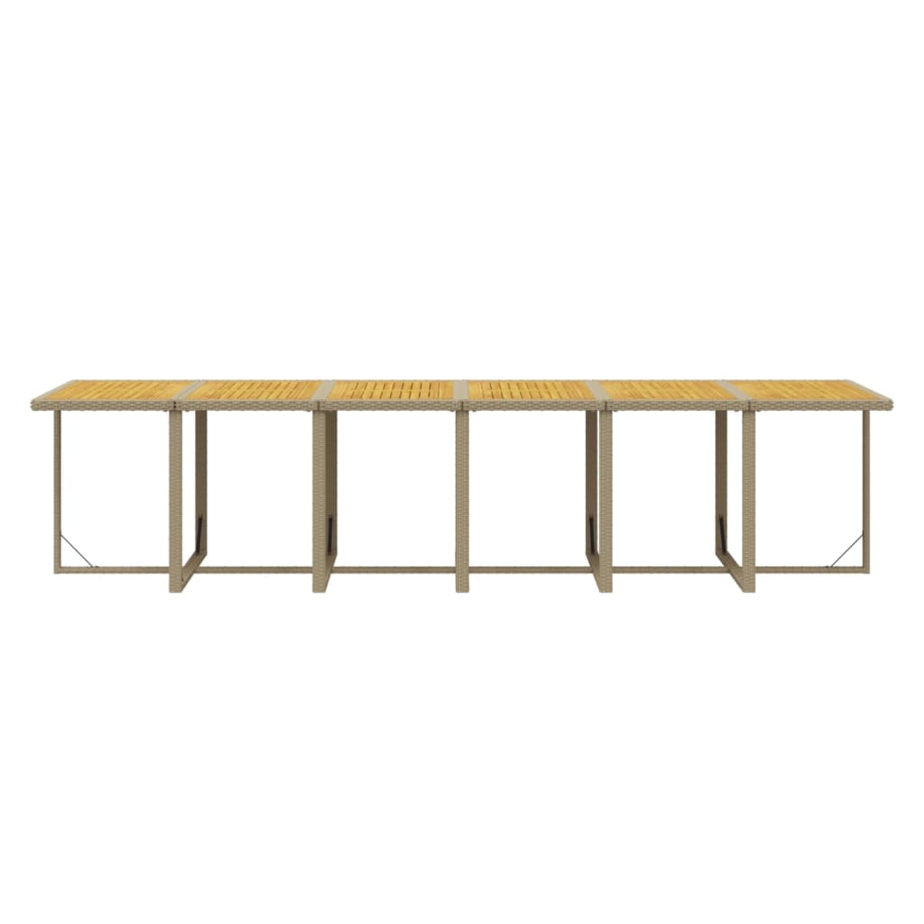 17-Delige Tuinset Met Kussens Poly Rattan Beige Beige en bruin