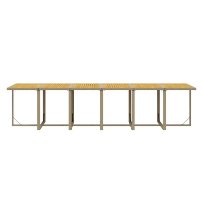 17-Delige Tuinset Met Kussens Poly Rattan Beige Beige en bruin