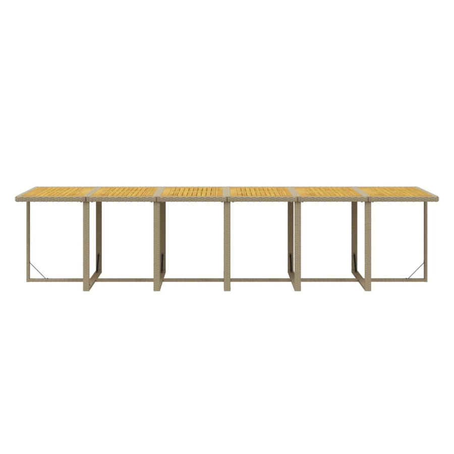 17-Delige Tuinset Met Kussens Poly Rattan Beige Beige en bruin