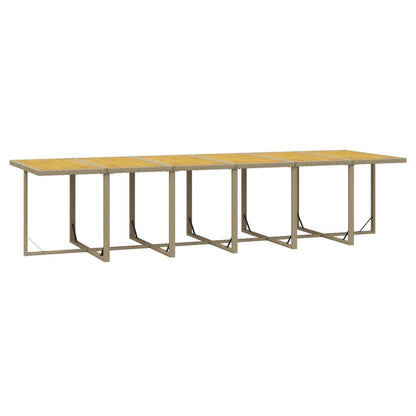 17-Delige Tuinset Met Kussens Poly Rattan Beige Beige en bruin