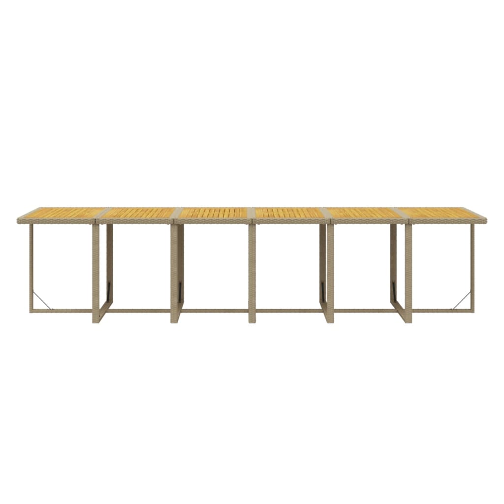 17-Delige Tuinset Met Kussens Poly Rattan Beige Beige en bruin