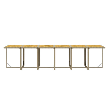 17-Delige Tuinset Met Kussens Poly Rattan Beige Beige en bruin
