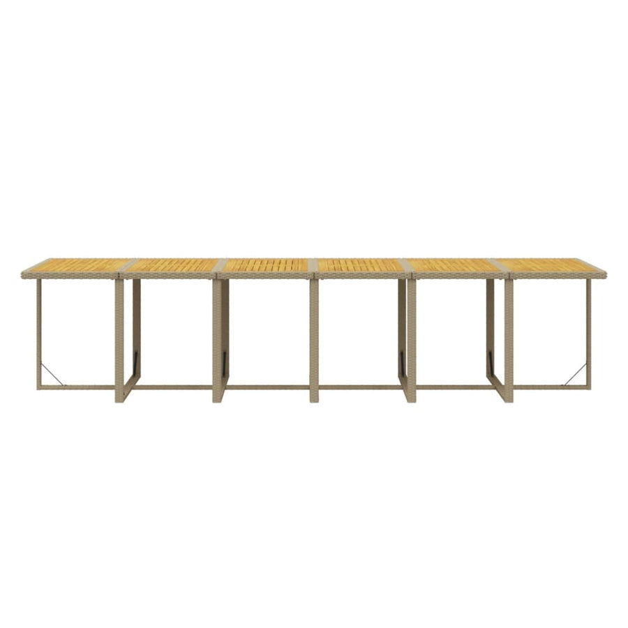17-Delige Tuinset Met Kussens Poly Rattan Beige Beige en bruin