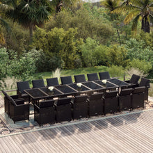 19-Delige Tuinset Met Kussens Poly Rattan Zwart 1