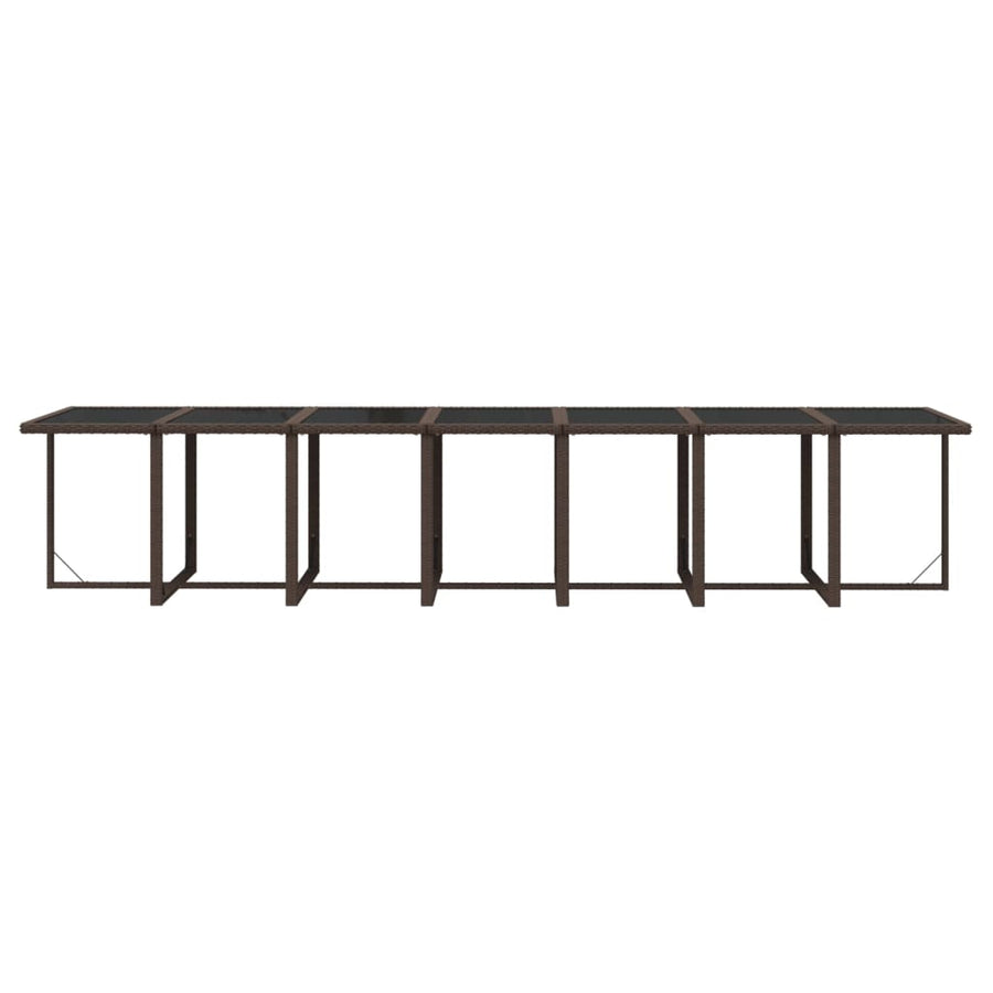 15-Delige Tuinset Met Kussens Poly Rattan Bruin Bruin en zwart