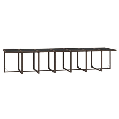 19-Delige Tuinset Met Kussens Poly Rattan Bruin Bruin en zwart
