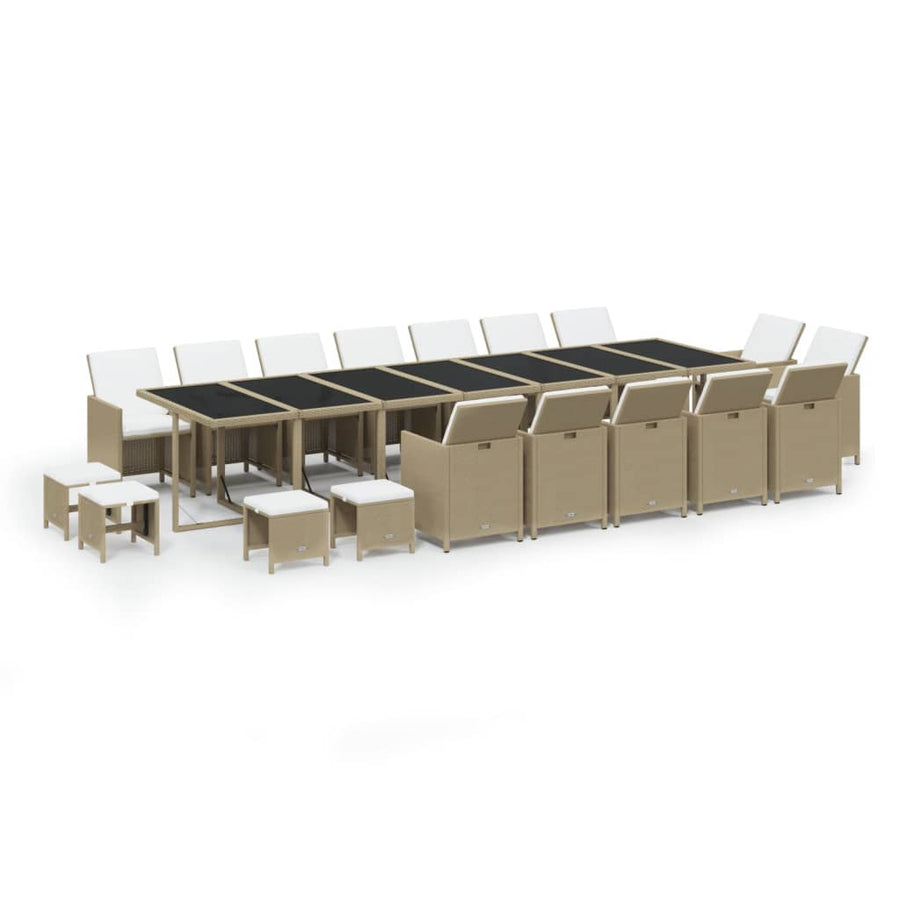 19-Delige Tuinset Met Kussens Poly Rattan 15