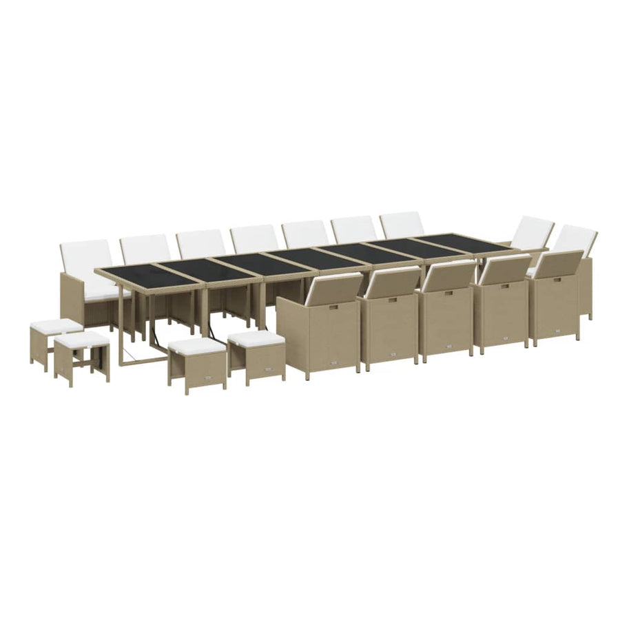 19-Delige Tuinset Met Kussens Poly Rattan 15