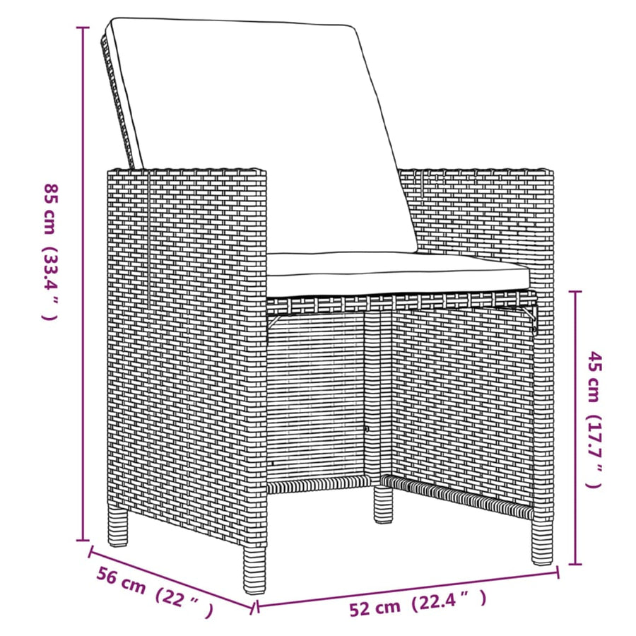 Tuinset Met Kussens Poly Rattan 19