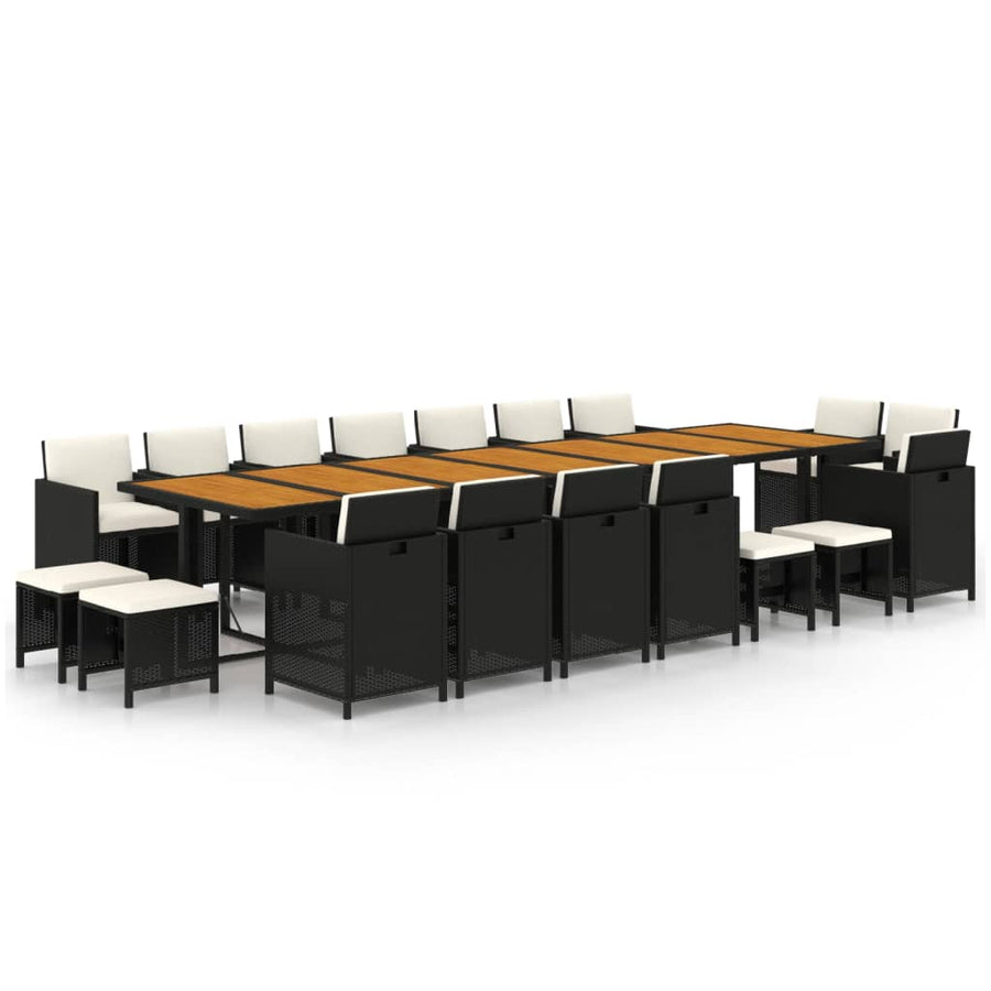 19-Delige Tuinset Met Kussens Poly Rattan 15