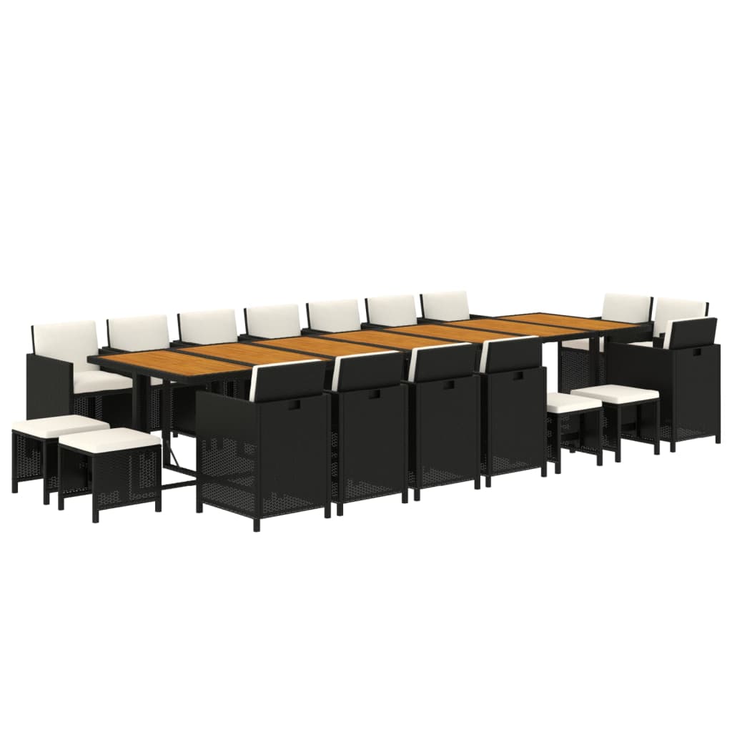 19-Delige Tuinset Met Kussens Poly Rattan 15