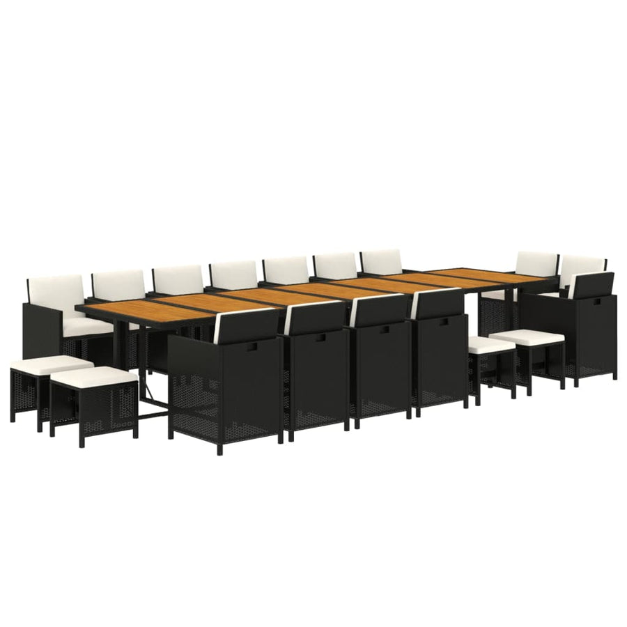 19-Delige Tuinset Met Kussens Poly Rattan 15
