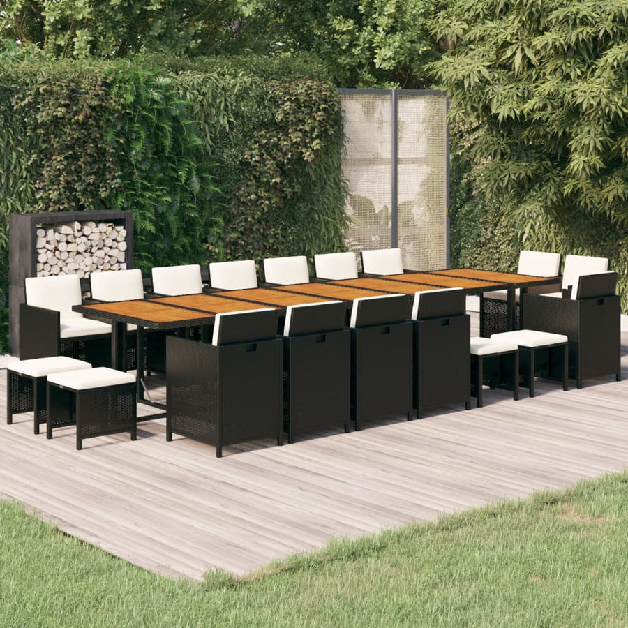 19-Delige Tuinset Met Kussens Poly Rattan 15