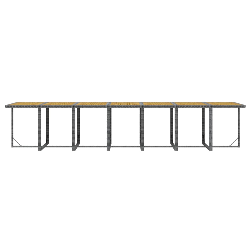 19-Delige Tuinset Met Kussens Poly Rattan Grijs Grijs en bruin 18x Fauteuil + Tafel