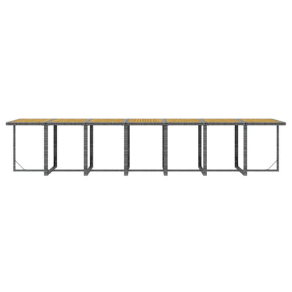 19-Delige Tuinset Met Kussens Poly Rattan Grijs Grijs en bruin 18x Fauteuil + Tafel