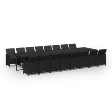 17-Delige Tuinset Met Kussens Poly Rattan Zwart 1