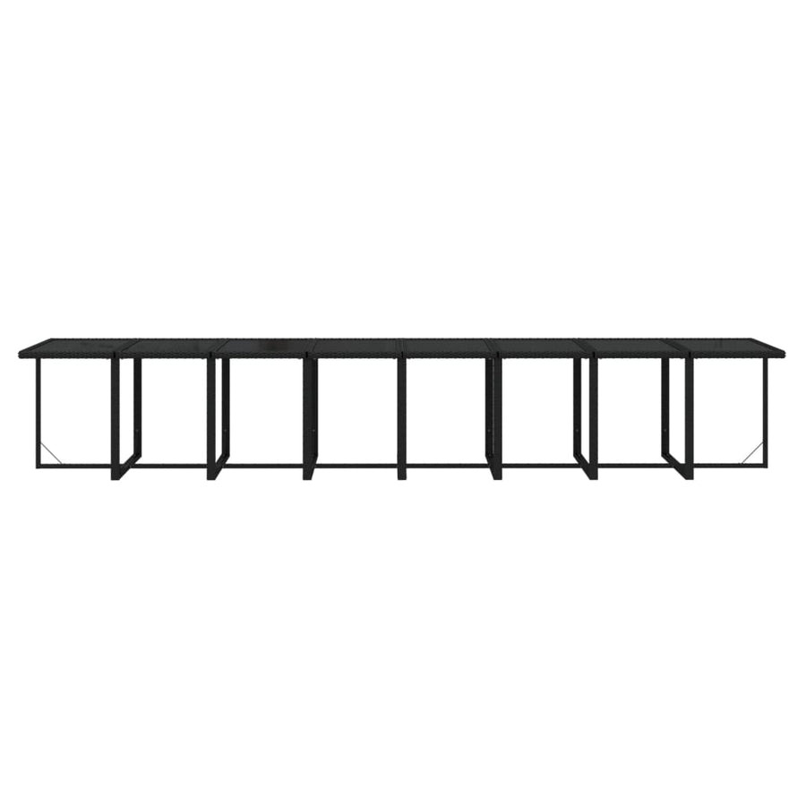 17-Delige Tuinset Met Kussens Poly Rattan Zwart 1
