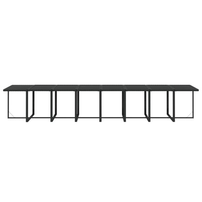 21-delige Tuinset met kussens poly rattan zwart