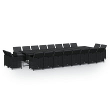 21-Delige Tuinset Met Kussens Poly Rattan Zwart 1