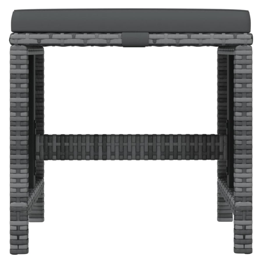 21-delige Tuinset met kussens poly rattan grijs