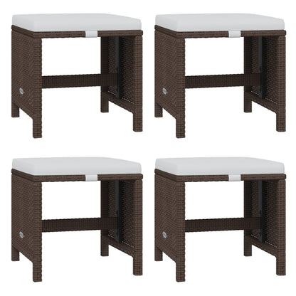 21-Delige Tuinset Met Kussens Poly Rattan Bruin Bruin en zwart