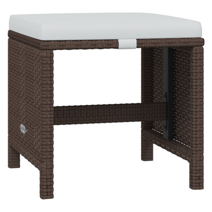21-Delige Tuinset Met Kussens Poly Rattan Bruin Bruin en zwart