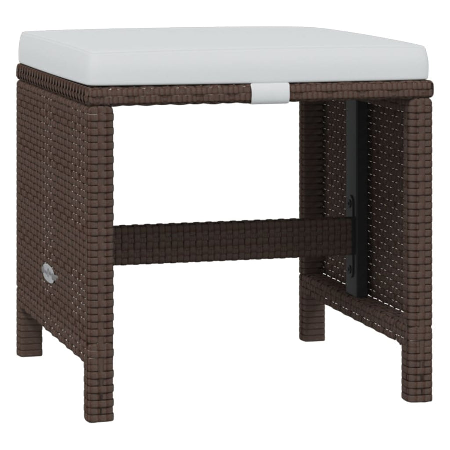 21-Delige Tuinset Met Kussens Poly Rattan Bruin Bruin en zwart