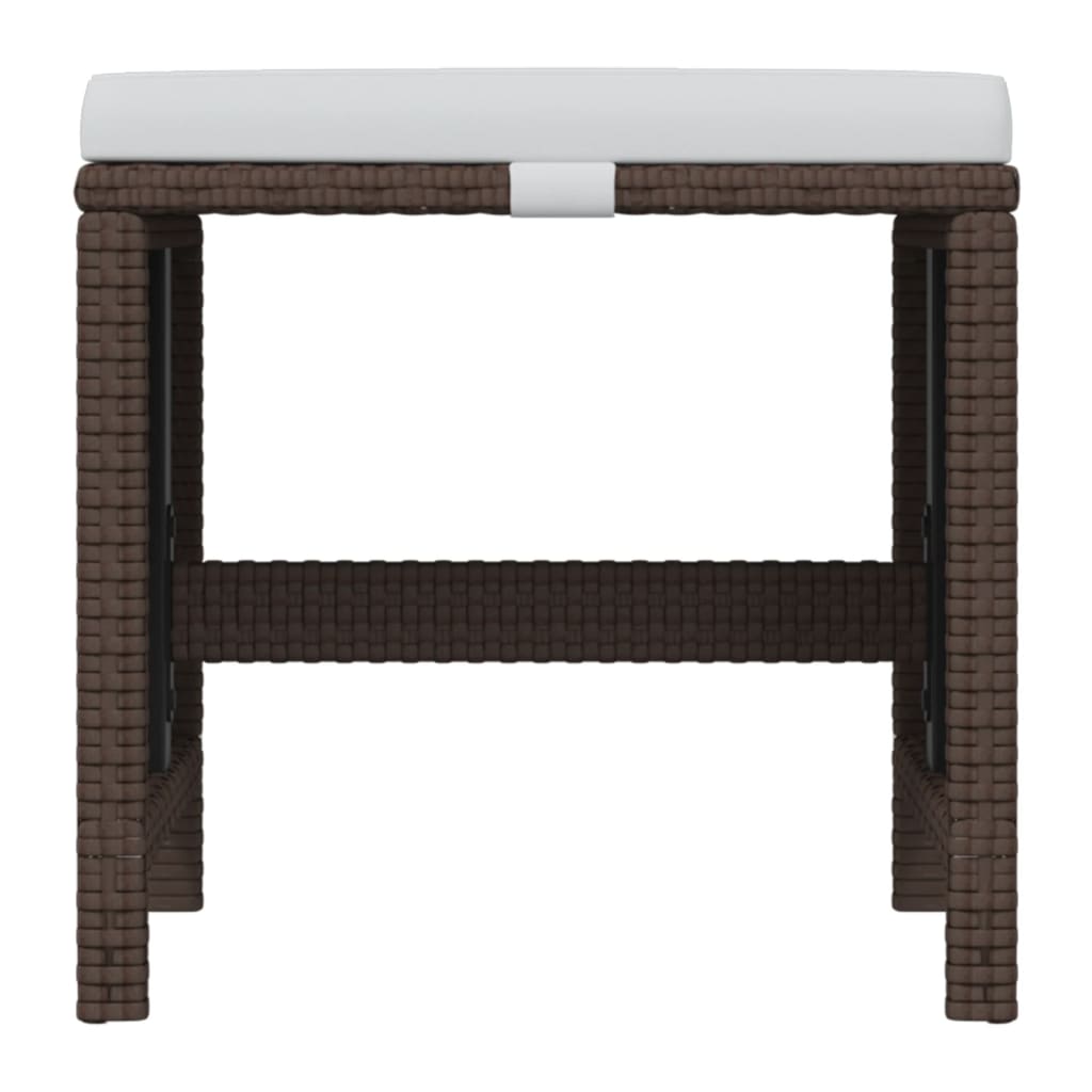 21-Delige Tuinset Met Kussens Poly Rattan Bruin Bruin en zwart