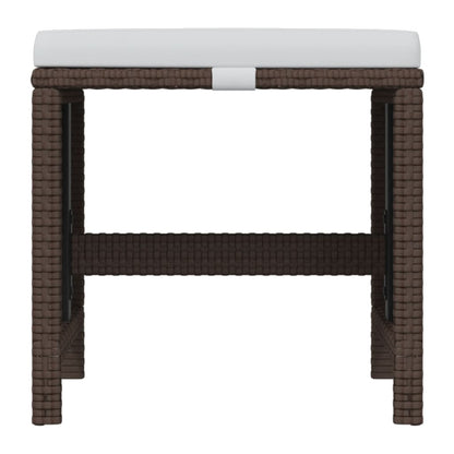 21-Delige Tuinset Met Kussens Poly Rattan Bruin Bruin en zwart
